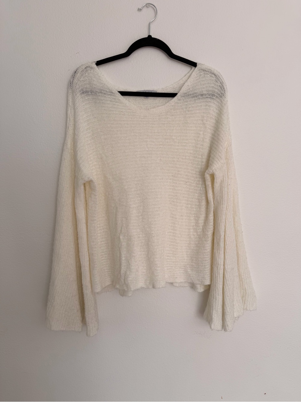 FAVLUX Cream Open-Knit Pullover